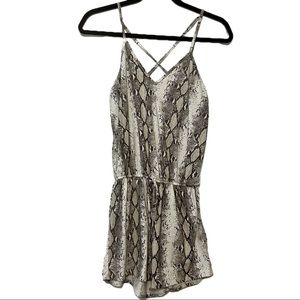 Snake Print Short Romper